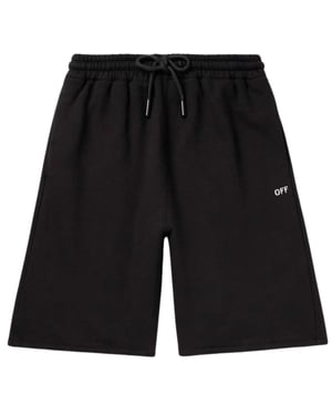 Off-white Off Stitch Skate Sweatshorts Zwart