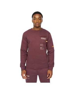 Duck and Cover Heren Applewood Sweatshirt (Raisin)