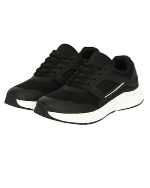 Crosshatch Heren Holywell Flyknit Trainers (Zwart, Wit)