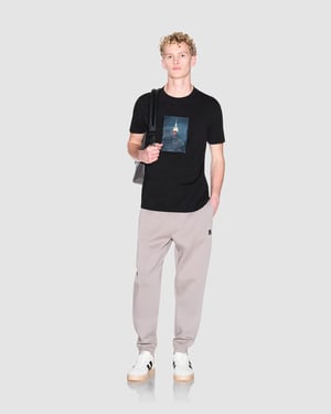 Graphic Print T-Shirt in Black