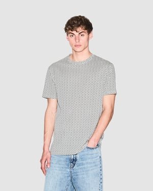 Patterned T-Shirt in White