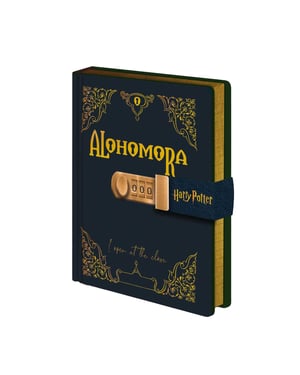 Harry Potter Alohomora låsbar A5-dagbok (Marinblått)