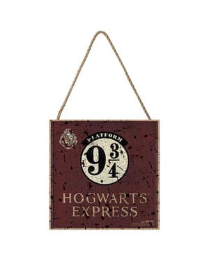 Harry Potter Hogwarts Express Plattform 9 3/4 Träplatta (Bourgogne)