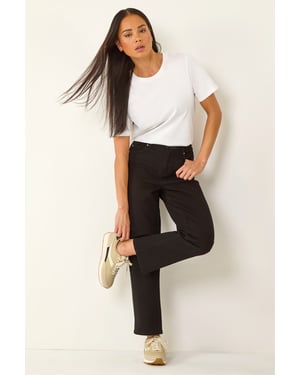 Petite Stretch Straight Leg Jeans