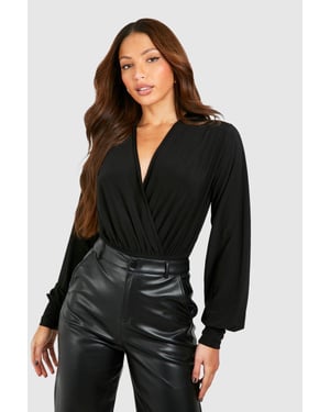 Tall Blouson Sleeve Wrap Bodysuit