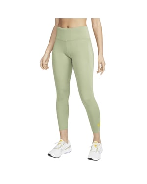 Nike Dri-fit 7/8 Mid Rise Oljegröna Löparleggings