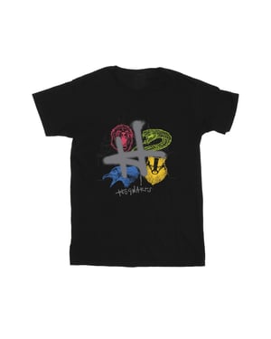Harry Potter Emblem H Spray - T-shirt för herrar (Svart)