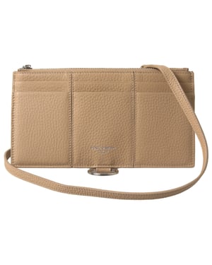 Kruisbodystijl Portemonnee van Pebble Grain Leer
