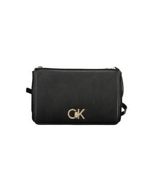 Ck Monogram Flap Schoudertas Zwart