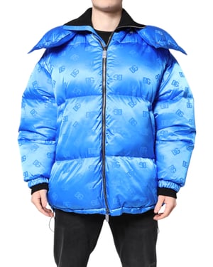Pufferjack met Allover Logo Print