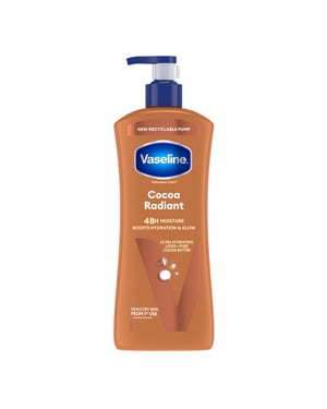 Vaseline Intensive Care Cocoa Radiant Body Lotion, 600ml for Dry Skin Care