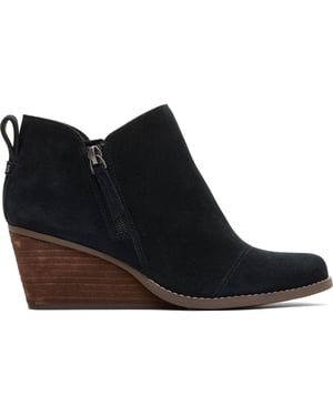 TOMS Goldie Textiele Vrouwen Zwarte Hak Enkelboots