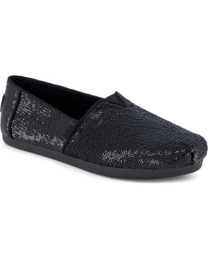 TOMS Alpargata Paljetter Textil Kvinnors Svarta Espadrillos