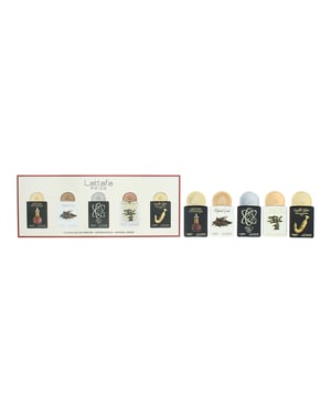 Lattafa Pride Artisan Ethnique, Natural Oud, Tharwah Silver, Eternal Oud, Ishq Al Shuyukh Gold Eau de Parfum 5 x 20ml