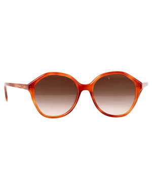 Celine Runda Solglasögon i Orange Acetat