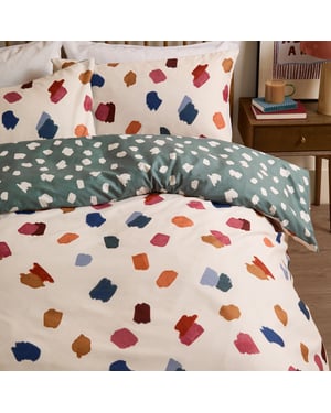 Duvet Day Astrid Reversible Soft Touch Duvet Set, King, Multicolour