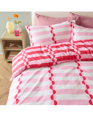 Duvet Day Lottie Reversible Soft Touch Duvet Cover Set, Single, Red