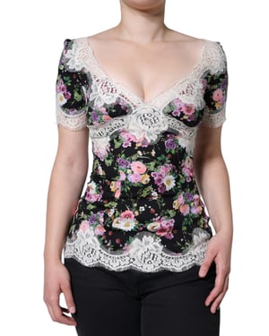 Bloemige Kant Top Tsh86564