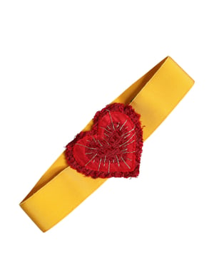 Heart Embellished Grosgrain Belt
