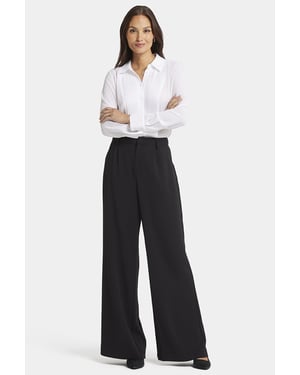 Brede Pantalon Zwart | Zwart
