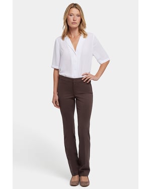 Slicka byxor i Ponte Knit | Kaffe bönan