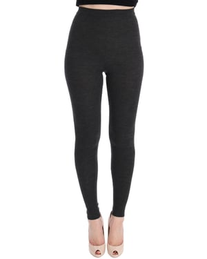 Geribbelde gebreide leggings