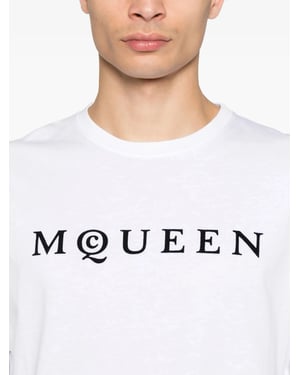 Flocked Logo T-Shirt in White
