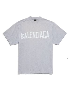 Taped Logo T-Shirt in Grey
