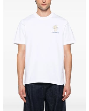 Diamond Column Printed T-Shirt in White