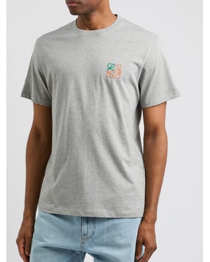 Anagram Embroidered T-Shirt in Grey