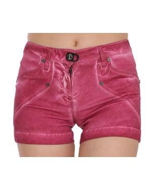 Plein Sud Pan70241 Pink Denim Shorts