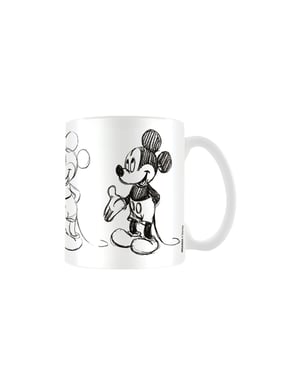 Disney Sketch Process Mickey Mouse Mug (Vit/Svart)