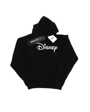 Disney Mens Mickey Mouse Head Logo Hoodie (Svart)