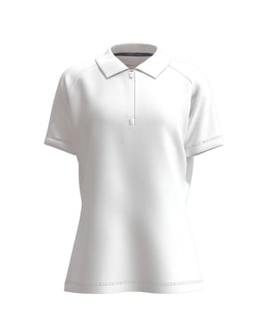 Forelson Womens/Ladies Blockley Zip Neck Polo Shirt (White)