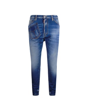 Dsquared2 Relax Långa Gren Blå Denim Jeans