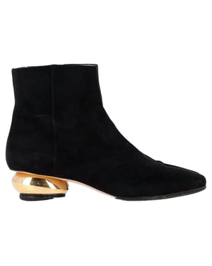 Stuart Weitzman The Freja Booties in Black Suede