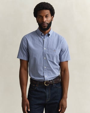 Short Sleeve Shirt in Medium Blue
