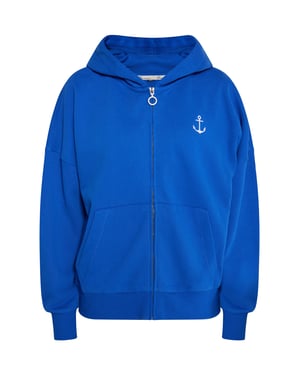 Dreimaster Jas met capuchon Dames koningsblauw