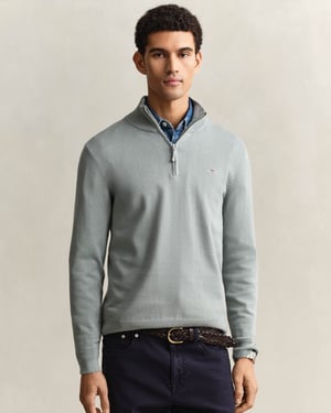 10 Classic Half Zip Jumper in Grey