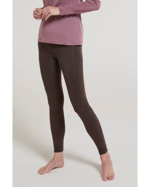 Women's Fluffy Fleece Lined Leggings Winter Warm Comfy Bottoms Taupe