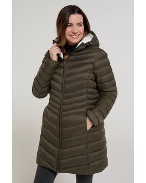 'Florence' Women's Padded Jacket Fur Lined Water Resistant Coat Khaki