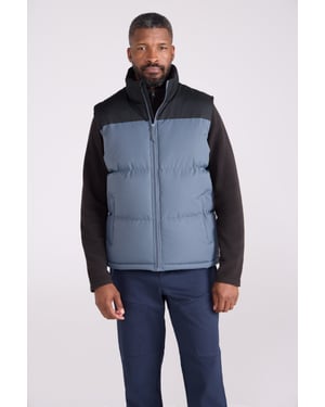 'Rock' Men's Borg Padded Gilet Water Resistant Sleeveless Jacket Grey
