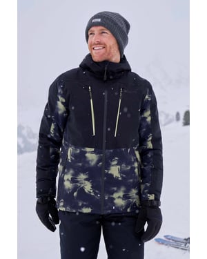 'Infinite Extreme' Men's Ski Jacket Waterproof Breathable Warm Winter Coat Khaki