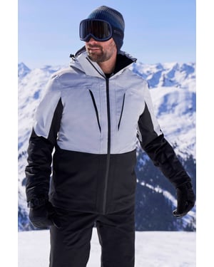 'Interstellar' Men's Padded Ski Jacket Waterproof Breathable Winter Coat White