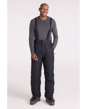 'Dusk II' Men's Ski Pants Warm Insulated Snow Proof Elastic Waist Winter Trouser Black