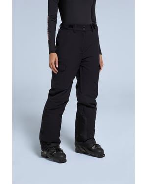 'Glaze' Women's Snow Pants Casual Straight Leg Adjustable Waist Winter Trouser Black