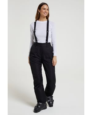 'Moon' Women's Slim Leg Ski Pants Water Resistant Warm Insulated Winter Trousers Black