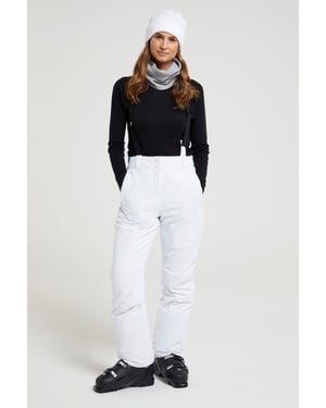 'Moon' Women's Slim Leg Ski Pants Water Resistant Warm Insulated Winter Trousers White