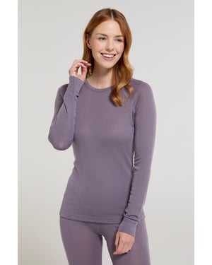 'Merino' Women's Thermal Base Layer Trousers Breathable Skiing Hiking Pants Purple
