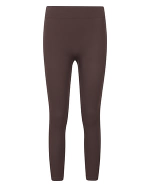 'Carmel' Women's Ribbed Pants Seamless Thermal Base Layer Trousers Brown